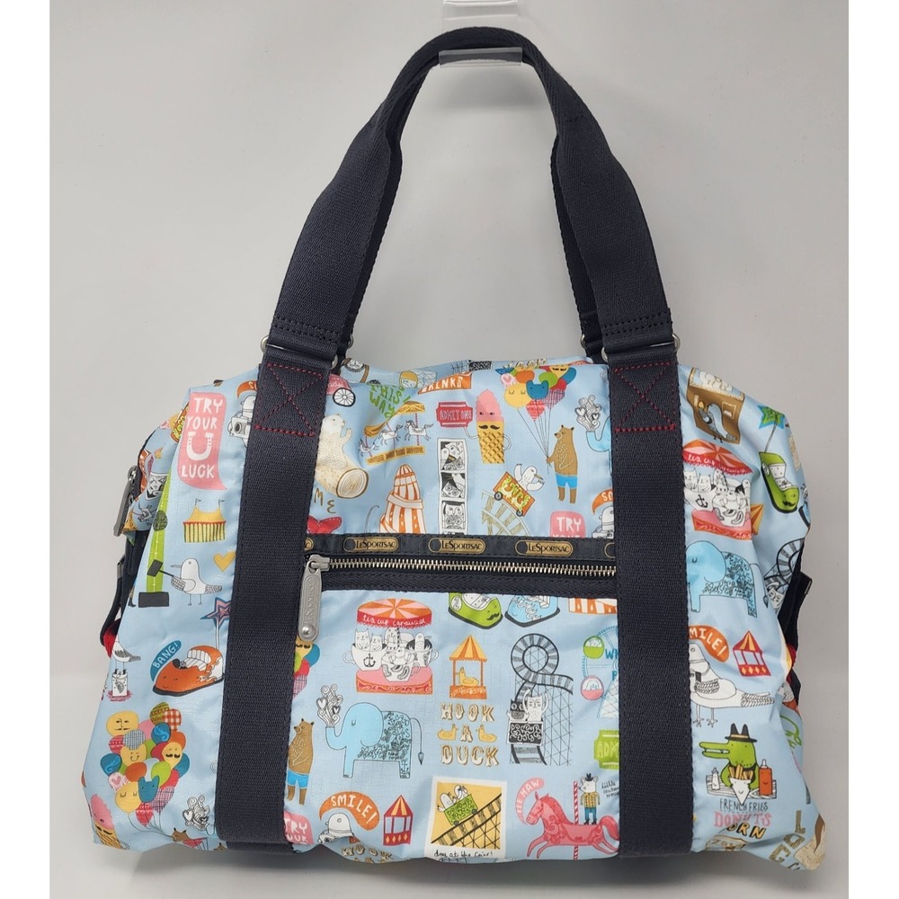 Le Sports Sac Artist in Residence Duffle Bag Circus Fair Weekender